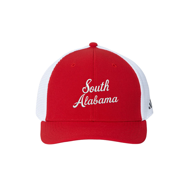 University of South Alabama Adidas Sustainable Trucker Cap - South Alabama Script Logo