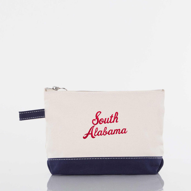 University of South Alabama Cotton Canvas Cosmetic Bag