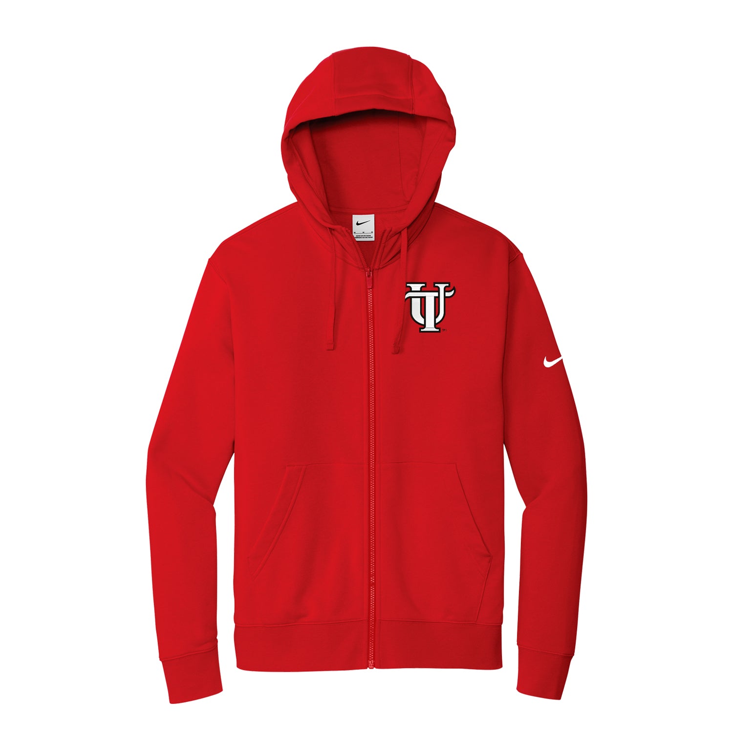 University of Tampa Nike Club Fleece Sleeve Swoosh Full Zip Hoodie Cotton Sisters