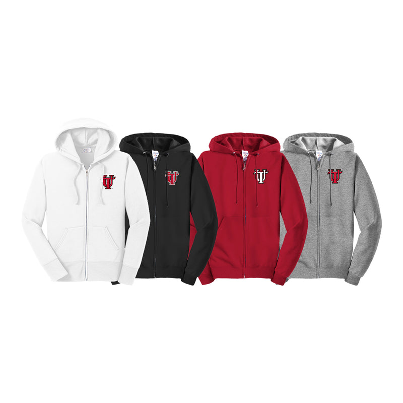 University of Tampa Full Zip Hoodie - Embroidered UT Logo