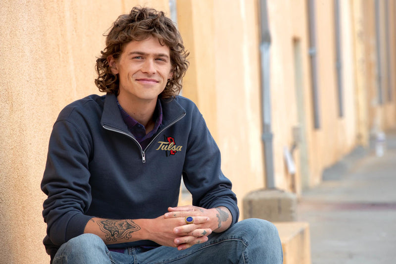 The University of Tulsa Sweatshirt, Embroidered Quarter Zip