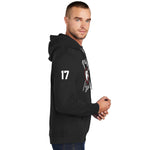 West LA Lacrosse Core Fleece Pullover Hooded Sweatshirt with Number