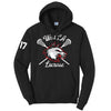 West LA Lacrosse Core Fleece Pullover Hooded Sweatshirt with Number