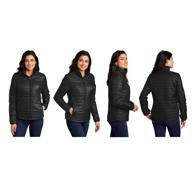 Junior League Puffer Jacket - Black Puffy Logo Jacket