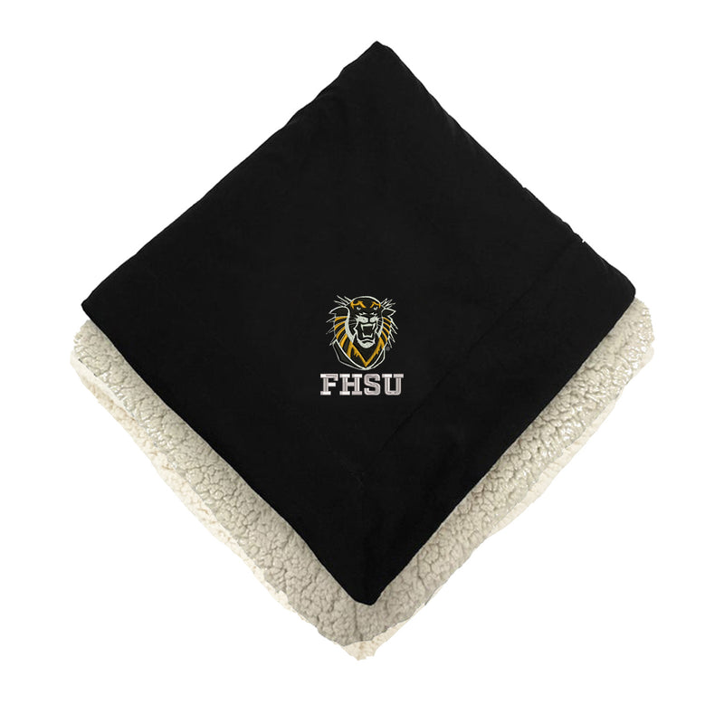 Fort Hays State University Sherpa Lined Blanket