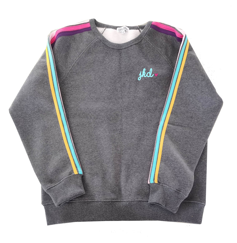 5-Stripe Crewneck Luxe Fleece Sweatshirt - Monogrammed