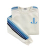 Junior League Striped Crewneck Luxe Fleece Sweatshirt - JL Icon - Blue Stripes