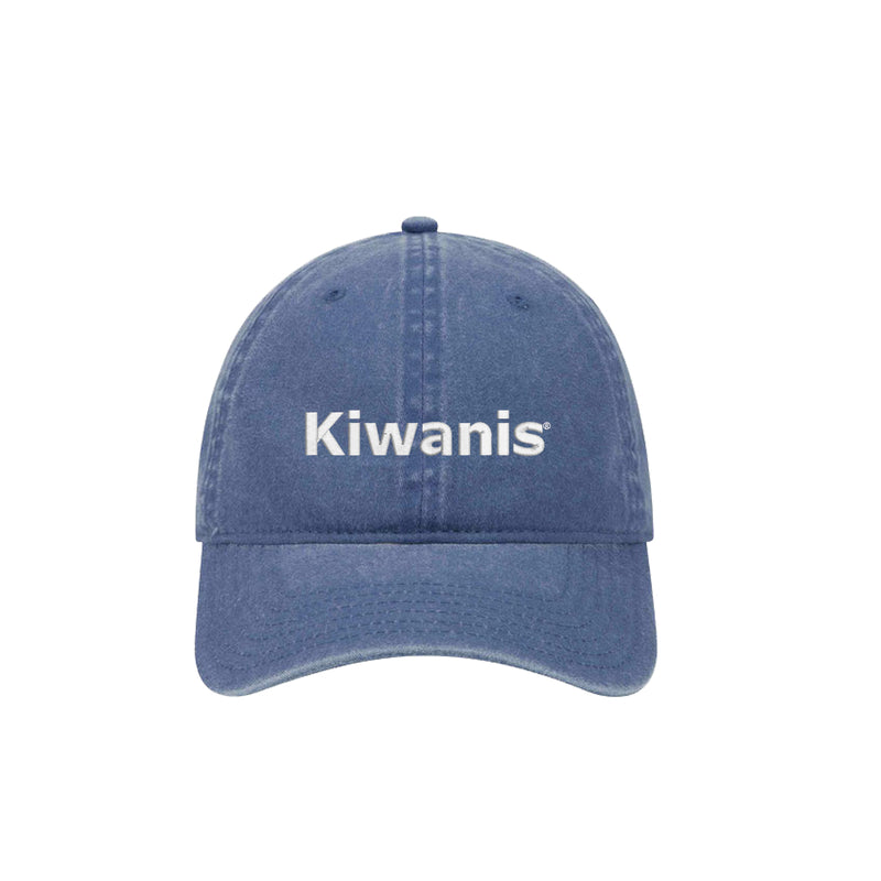 Kiwanis Beach Washed Baseball Hat - Embroidered Kiwanis