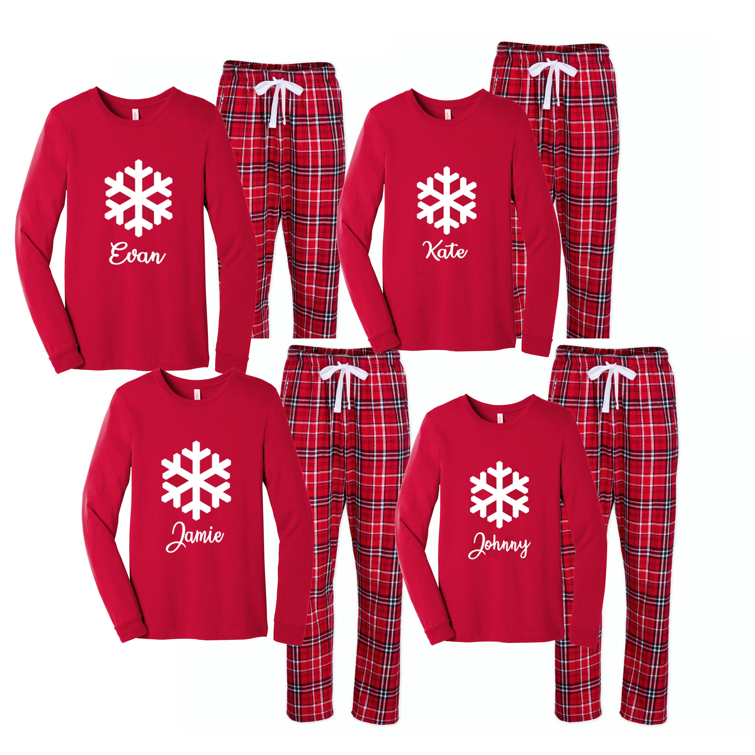 Personalized Plaid Christmas Tree Matching Family Pajama Set - Grey/Bl –  Cotton Sisters