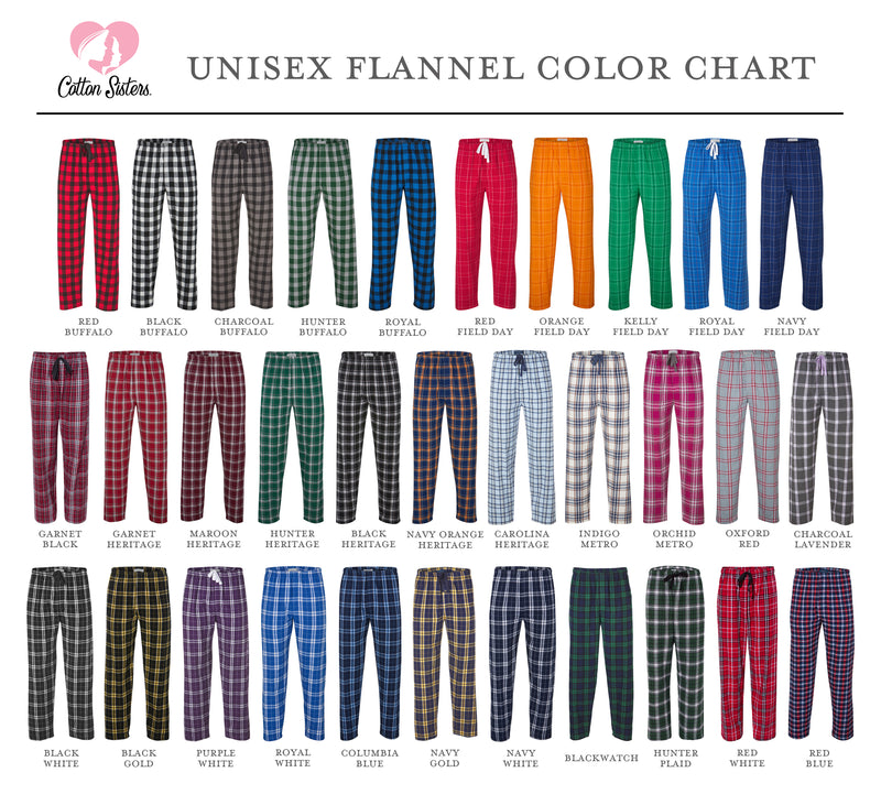 Personalized Flannel Pajama Pants - Plaid