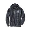 NCL Tie Dye Pullover Hoodie with Left Chest NCL Logo - Black Crystal