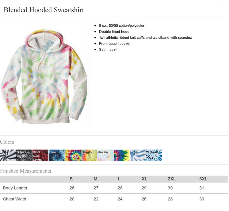 Kent State University Tie Dye Hooded Sweatshirt