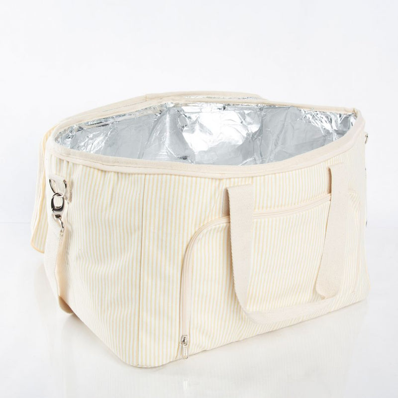 Monogrammed Striped Insulated Box Cooler