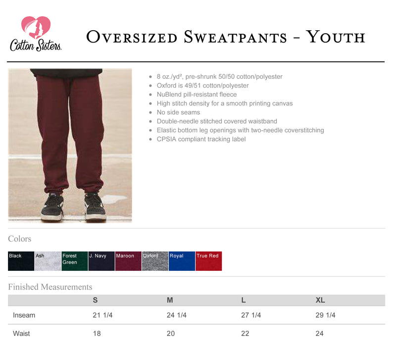 Junior League of Daytona Beach Oversized Sweatpants - JL Daytona Beach Logo