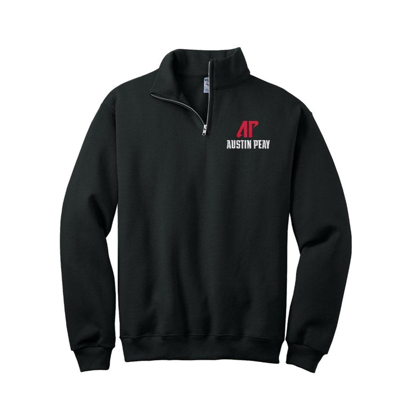 Austin Peay Sweatshirt - Quarterzip Embroidered with AP & Austin Peay PLUS Sizes
