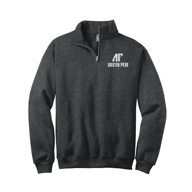 Austin Peay Sweatshirt - Quarterzip Embroidered with AP & Austin Peay PLUS Sizes