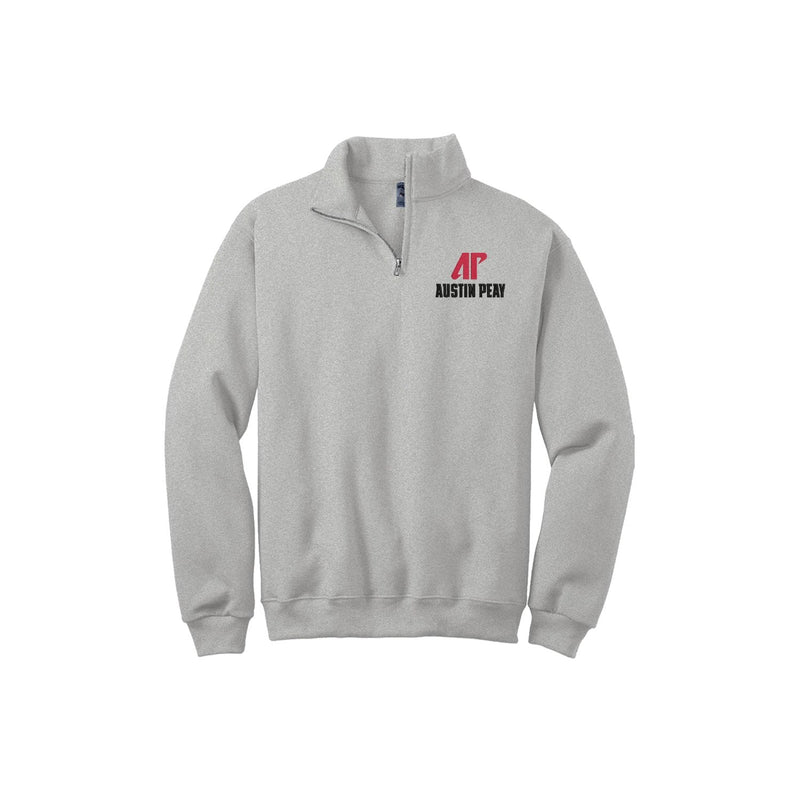 Austin Peay Sweatshirt - Quarterzip Embroidered with AP & Austin Peay PLUS Sizes