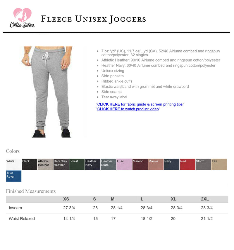 Wolves Luxe Sponge Fleece Joggers - ADULT ONLY