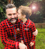 Personalized Plaid Christmas Pajamas - Kids and Adult