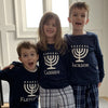 Personalized Menorah Pajama Set - Navy Pants