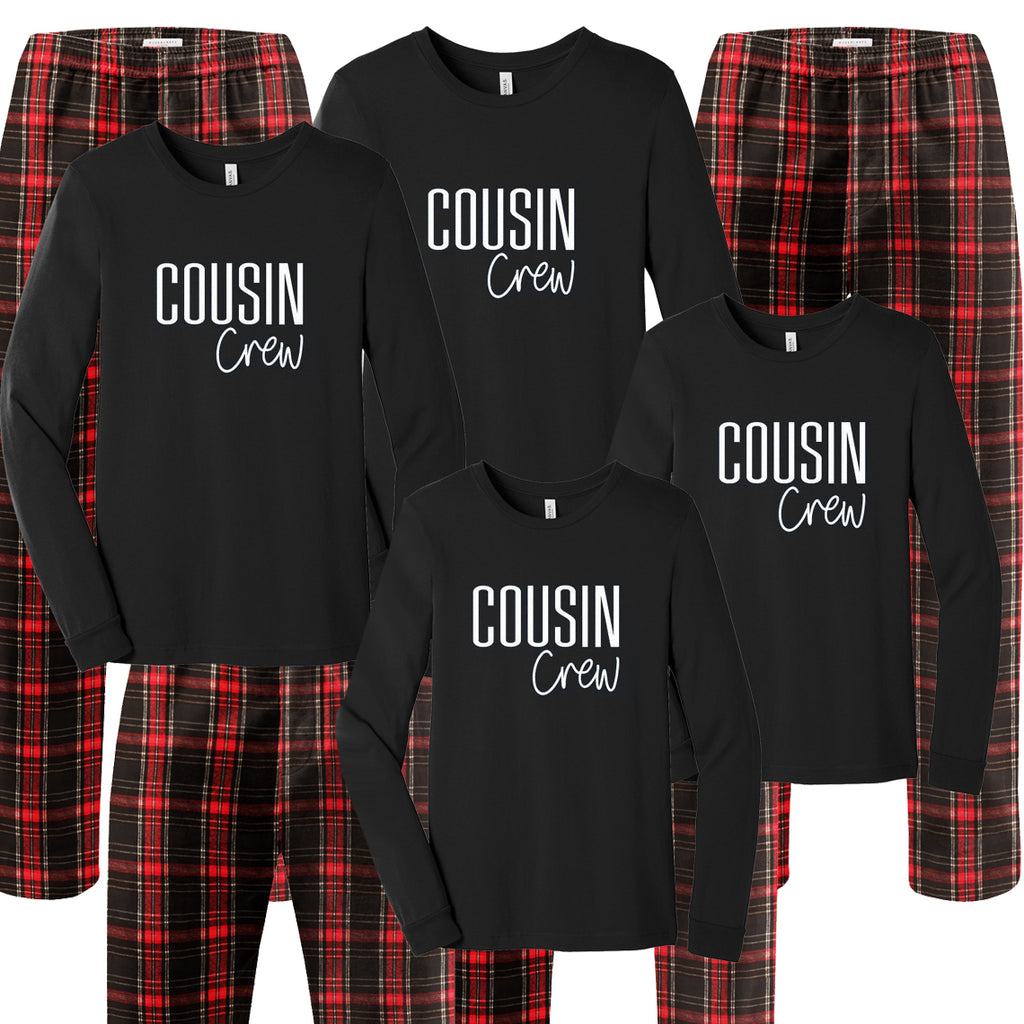 Unisex Toddler Christmas Long Raglan Sleeve Cousin Crew 2023 Snug Fit  Cotton And Fleece Pajamas
