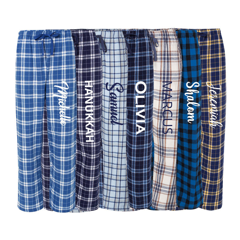 Personalized Flannel Pajama Pants for Hanukkah