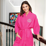 Monogrammed Waffle Weave Robe - Short Length