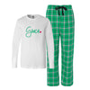 Personalized Flannel Pajamas with Heart