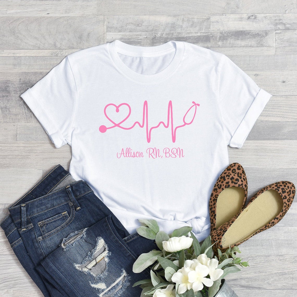 Nurse Stethoscope Heartbeat T-Shirt Nurse Stethoscope Heartbeat T-Shirt