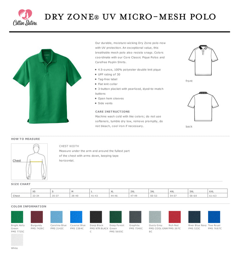 Monogrammed Dri Fit Micro Mesh Polo