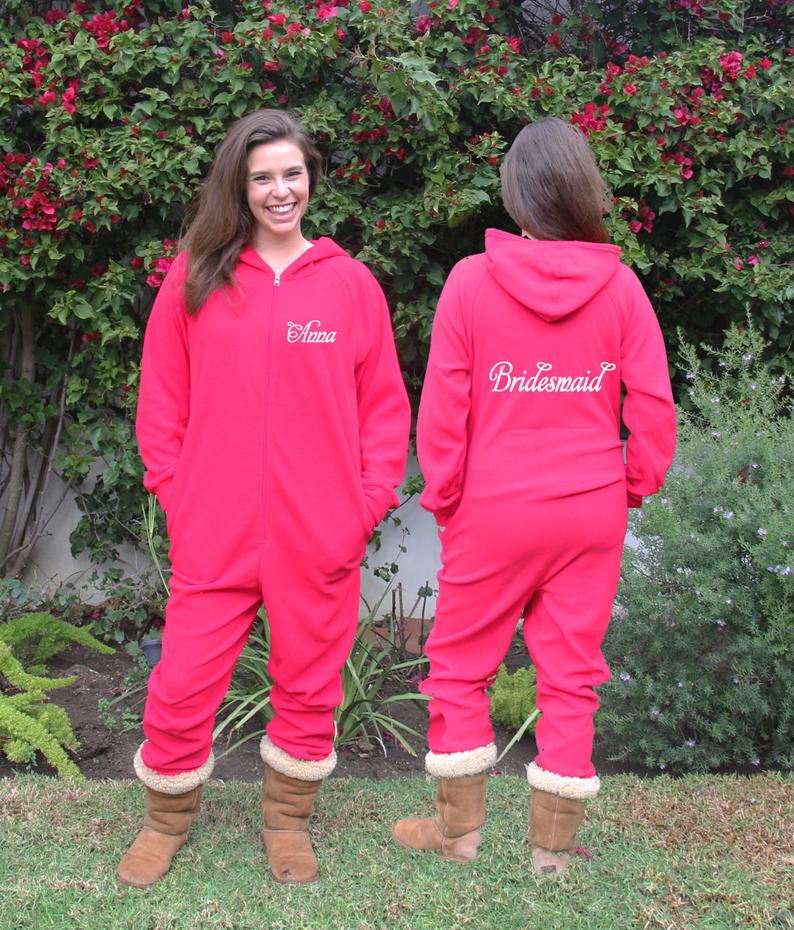 Personalized Adult Fleece Lounger Onesie - Name on Front and Back