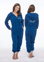 Personalized Adult Fleece Lounger Onesie - Name on Front and Back