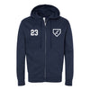 Loyola Baseball Full Zip Hooded Sweatshirt with Player's Number