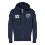 Loyola Baseball Full Zip Hooded Sweatshirt with Player's Number