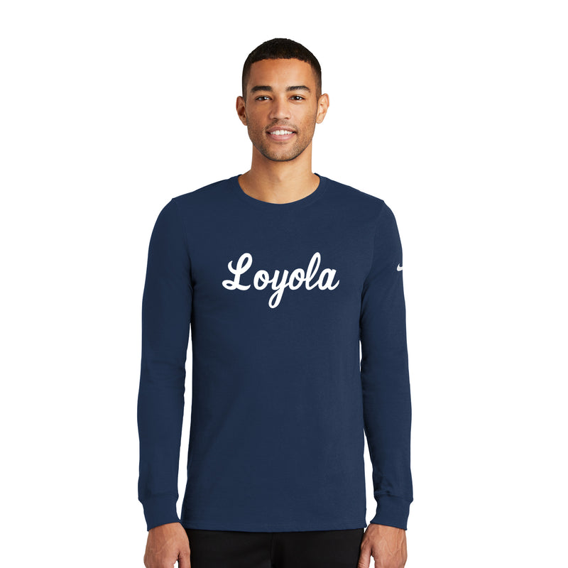 Loyola Baseball NIKE Dri-FIT Cotton/Poly Long Sleeve Tee