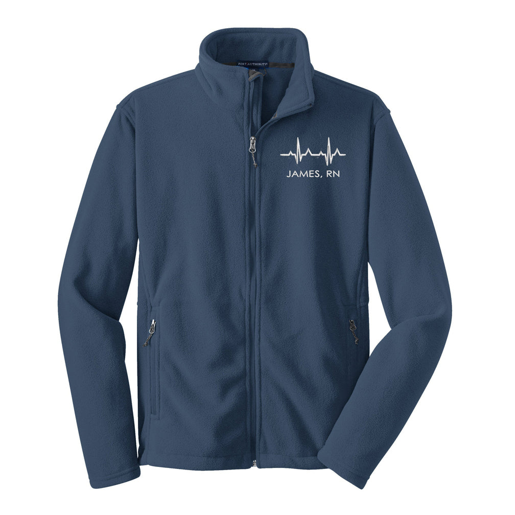 Personalized Nurse Monogram Full Zip Jacket With Heart -  Israel