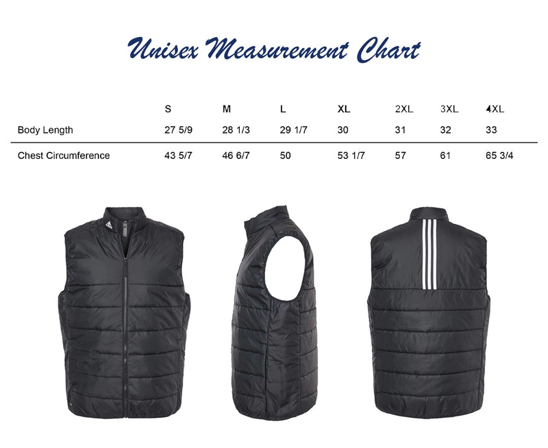 NJCAA  Adidas Puffer Vest - With Region Number