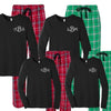 Monogrammed Flannel Matching Family Pajama Set - Christmas Cheer