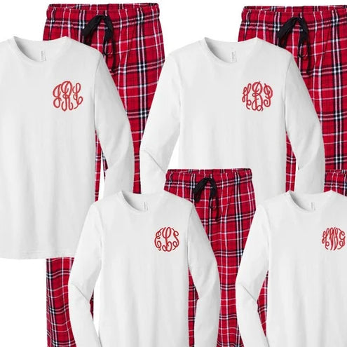 Monogrammed Christmas Flannel Pants – Cotton Sisters