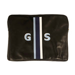 Monogrammed Vegan Leather Laptop Pouch