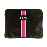 Monogrammed Vegan Leather Laptop Pouch