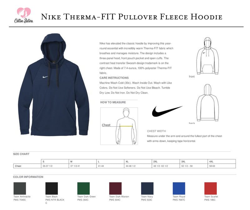 Loyola Baseball Nike Therma-FIT Pullover Fleece Hoodie