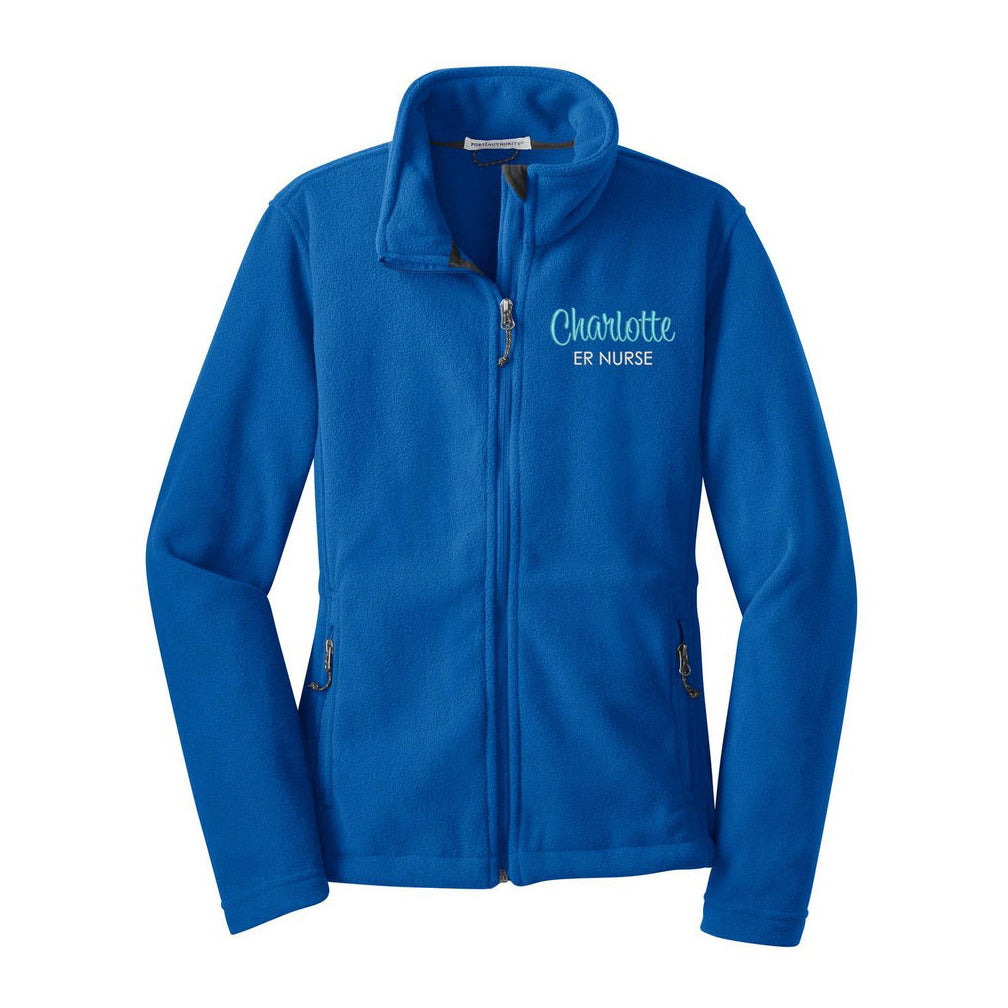 Personalized Vet Tech Fleece Jacket LADIES Cotton Sisters