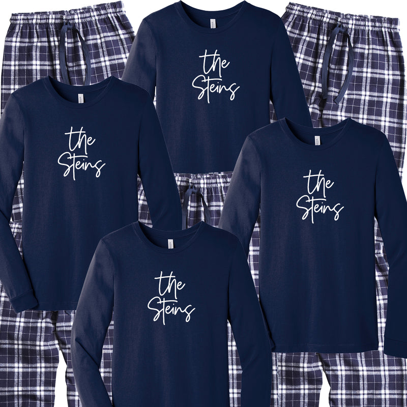 Personalized Family Matching Pajama Set - Hanukkah Script