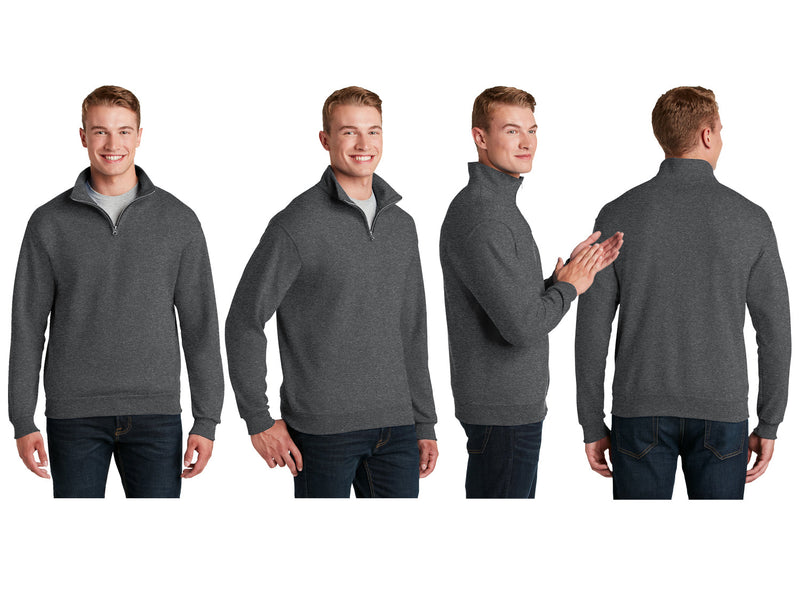 California Baptist University Quarter Zip Sweatshirt - Embroidered Lancers Shield