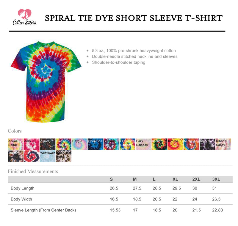 Monogrammed Spiral Tie Dye T-Shirt