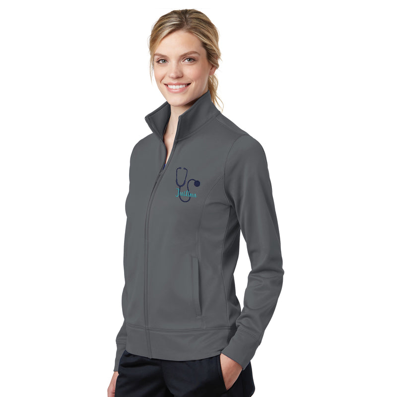 Ladies Sport-Wick® Fleece Vet Tech Track Jacket