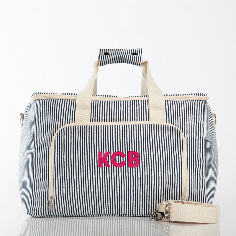 Monogrammed Striped Insulated Box Cooler