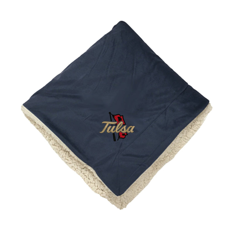 University of Tulsa Sherpa Lined Blanket