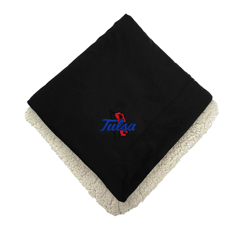 University of Tulsa Sherpa Lined Blanket